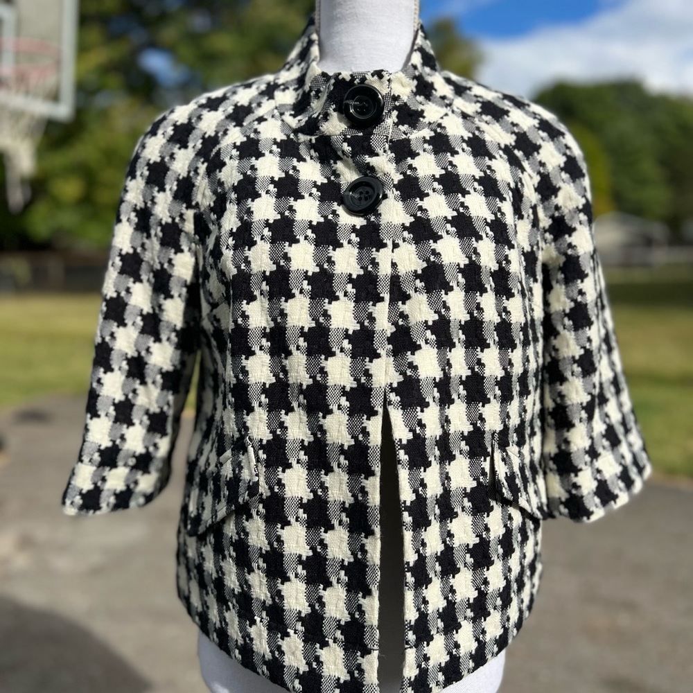 EAST 5th Houndstooth Cropped Jacket Sz M